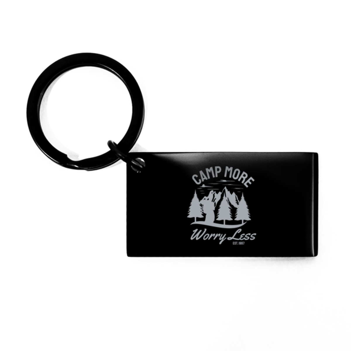 Camp More Worry Less, KeyChain. Model 60069