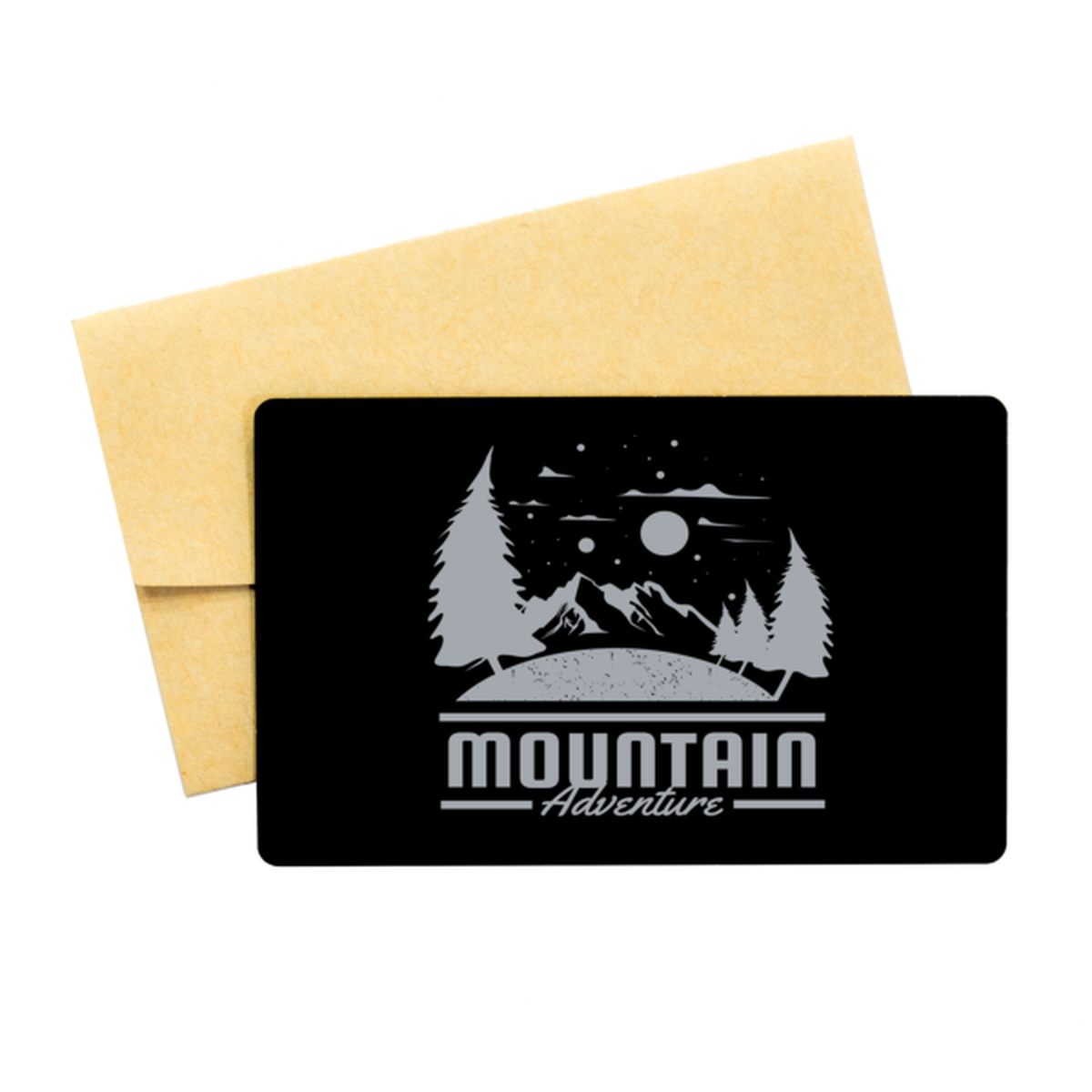Mountain Adventure, Black Aluminum Card. Model 60070