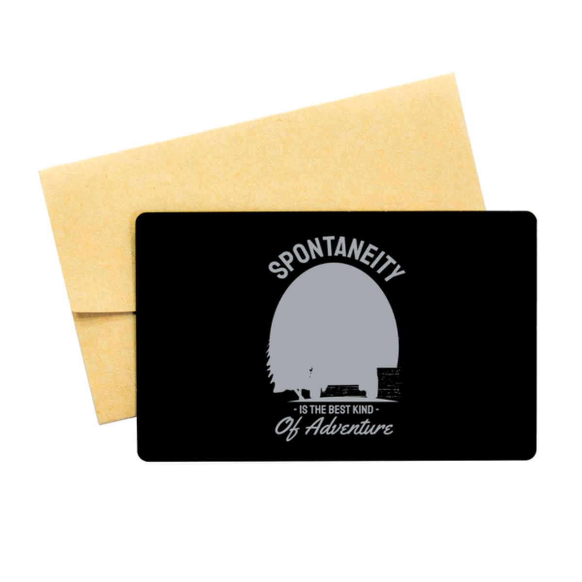 Stay Wild, Black Aluminum Card. Model 60070