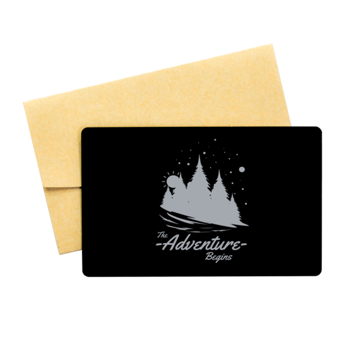 The Adventure Begins, Black Aluminum Card. Model 60070