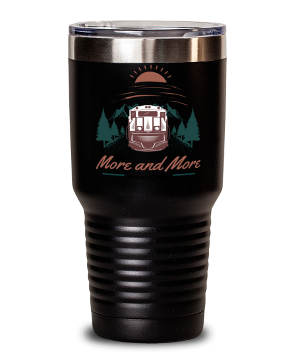 More and More Adventure, black Tumbler 30oz. Model 60071