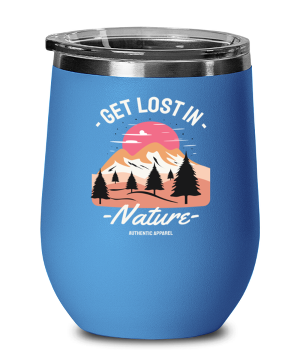 Get Lost In Nature, blue Wineglass. Model 60072
