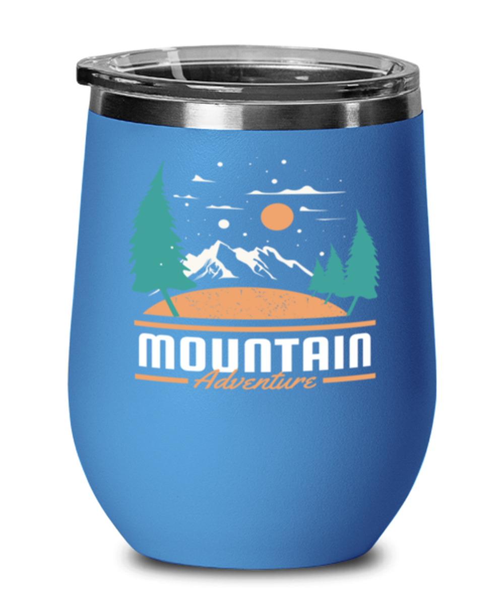 Mountain Adventure, blue Wineglass. Model 60072