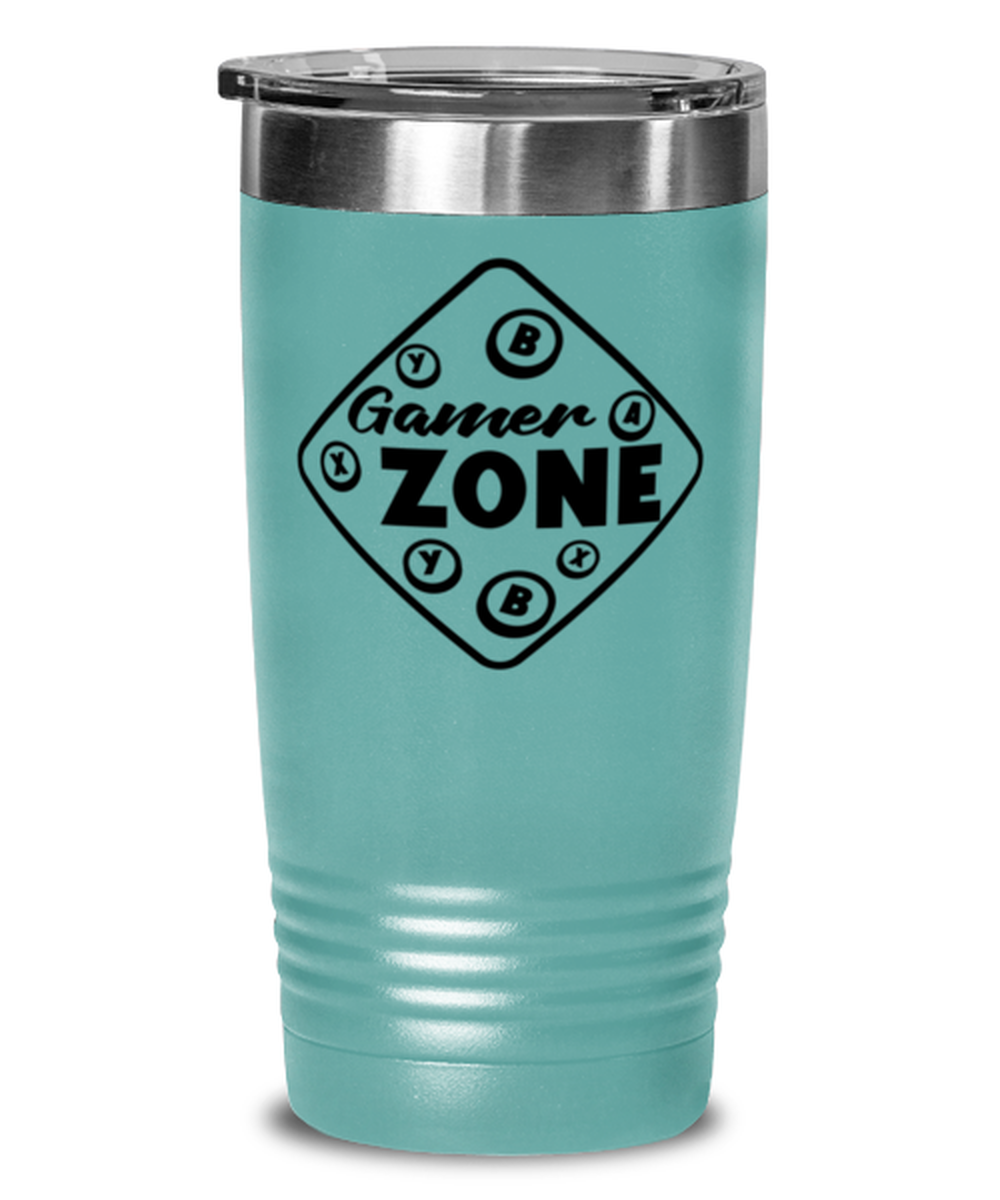 Gamer zone , teal Tumbler 20oz. Model 60075