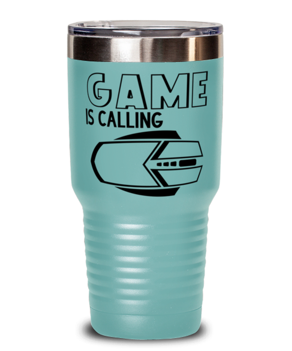 Game is calling , teal Tumbler 30oz. Model 60075