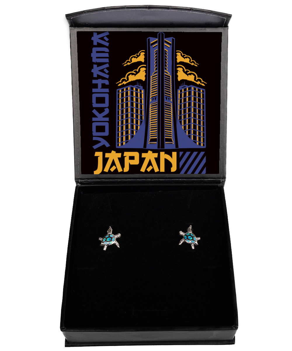 Yokohama, Opal Turtle Earrings. Model 60083