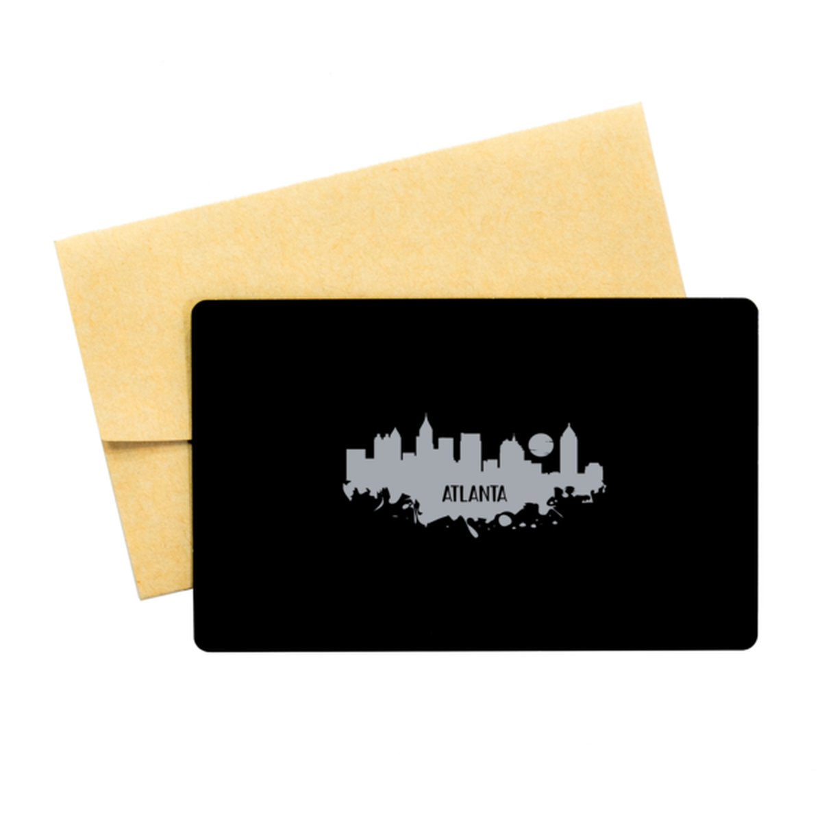 Atlanta Skyline silhouette, Wallet Card . Model 60088