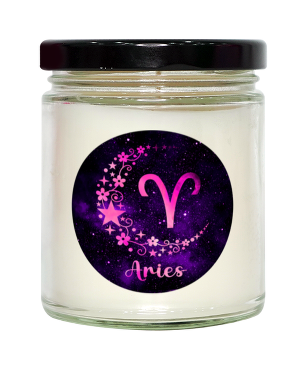 Aries Zodiac Sign Horoscope, Vanilla candle. Model 60085
