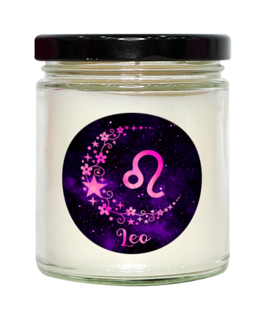 Leo Zodiac Sign Horoscope, Vanilla candle. Model 60085