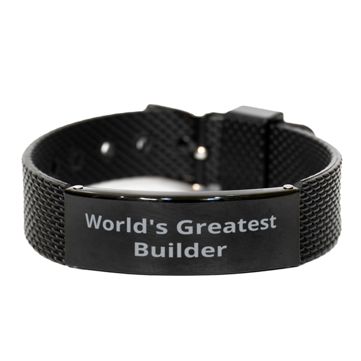 World Greatest Builder, Black Shark Mesh Bracelet. Model 60092