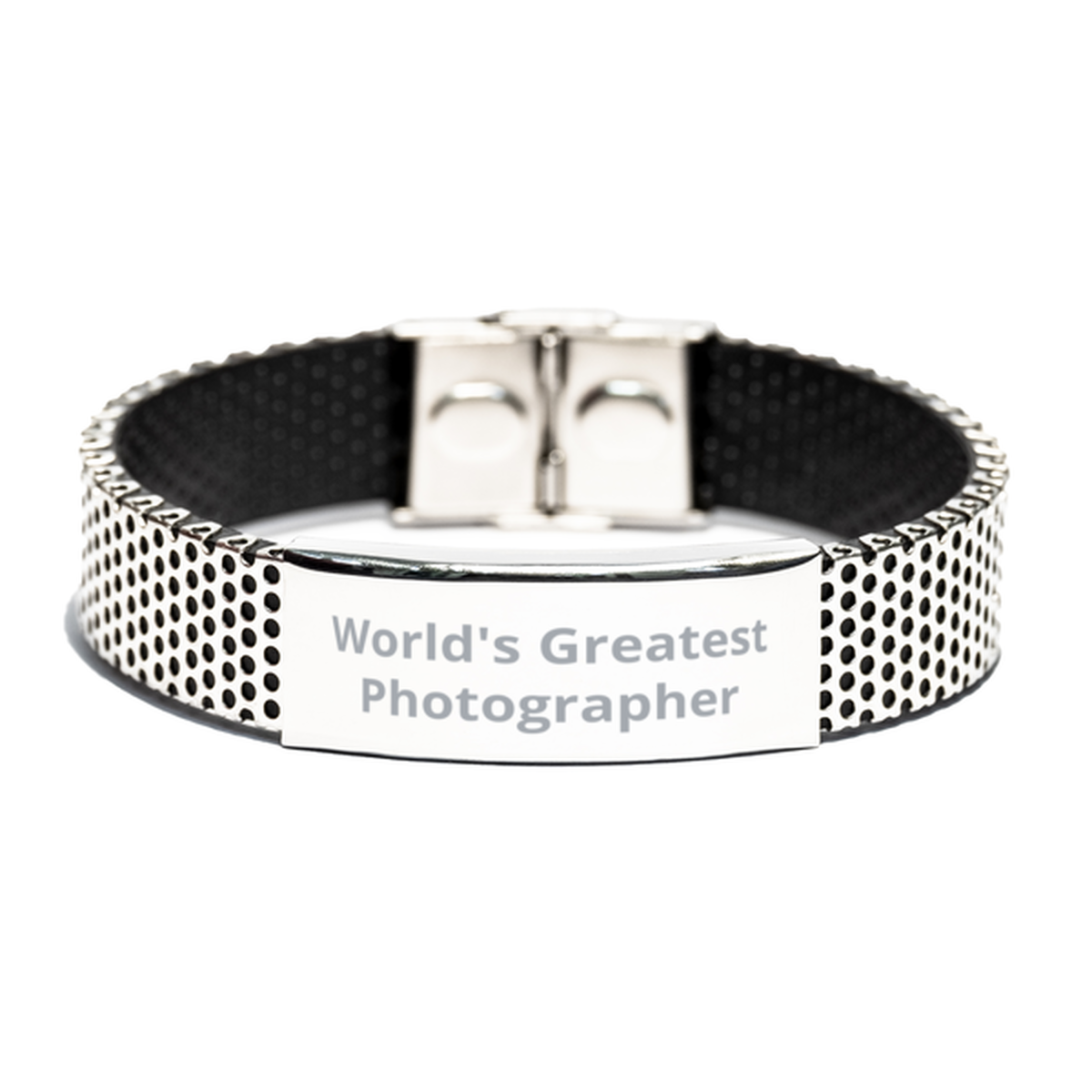 World Greatest Photographer, Stainless Steel Bracelet. Model 60092