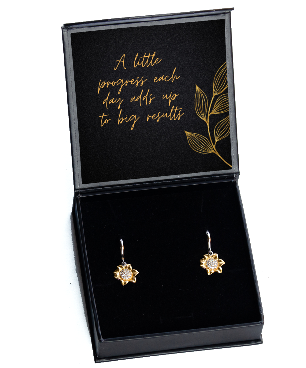 Adorn Your Ears with Confidence - Inspirational Earrings, Sunflower Earrings. Model 60093
