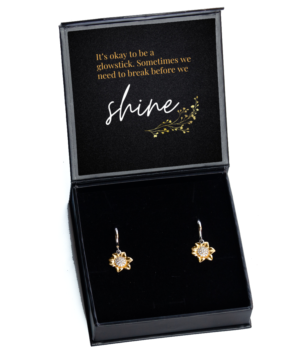 Elegance Meets Empowerment - Inspirational Earrings Collection, Sunflower Earrings. Model 60093