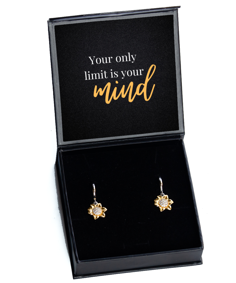 Adorn Your Ears, Uplift Your Spirit - Inspirational Earrings, Sunflower Earrings. Model 60093