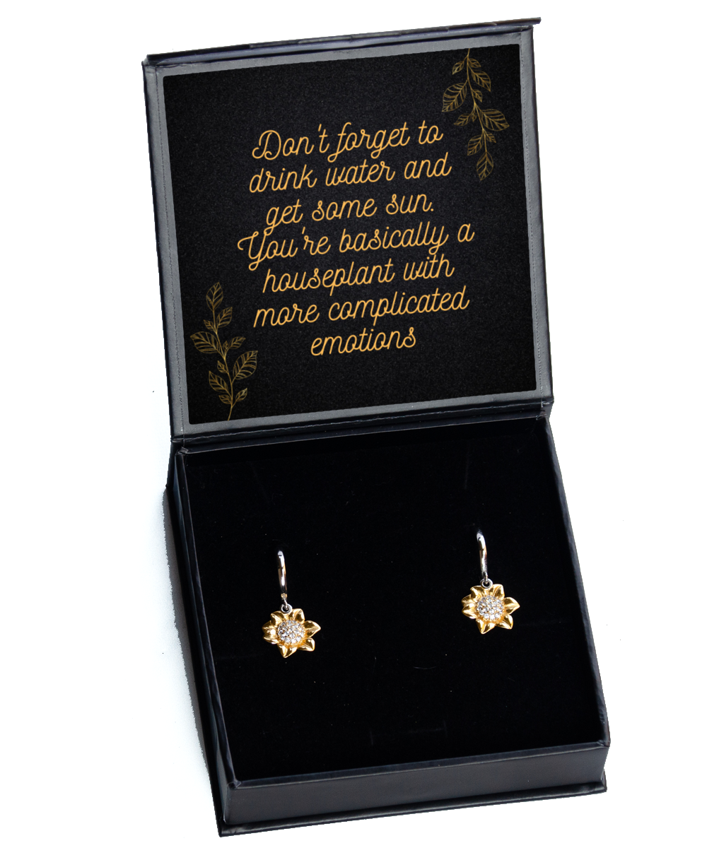 Adorn Your Ears with Positivity - Inspirational Earrings, Sunflower Earrings. Model 60093