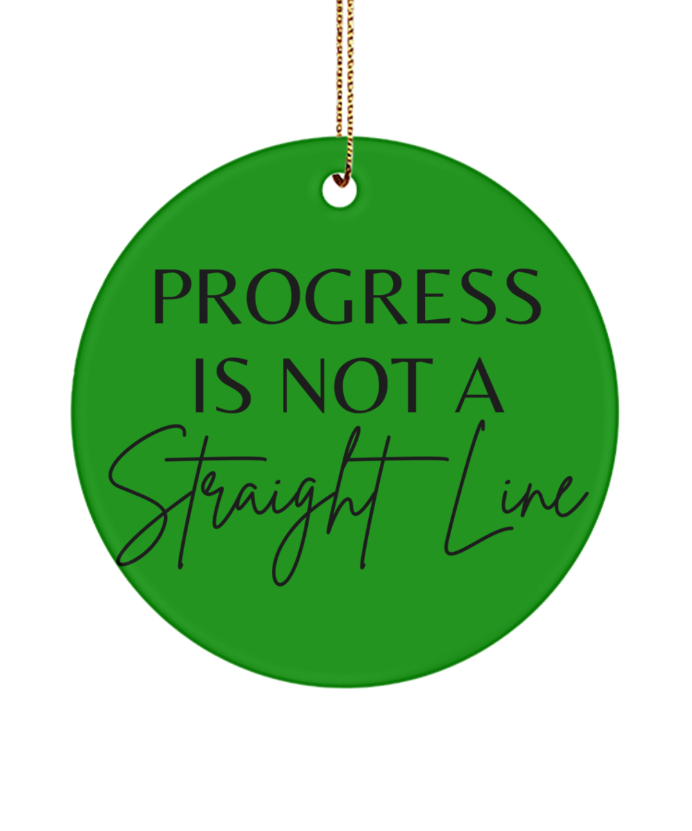 Inspirational Joy: Holiday Ornament, green , Motivational Inspirational Christmas Holiday Ornament. Model 60096