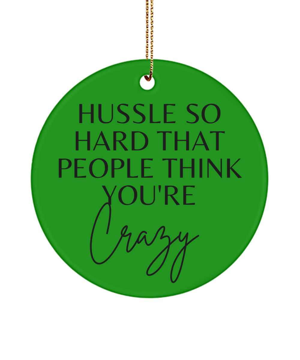 Inspirational Wishes for Christmas, green , Motivational Inspirational Christmas Holiday Ornament. Model 60096