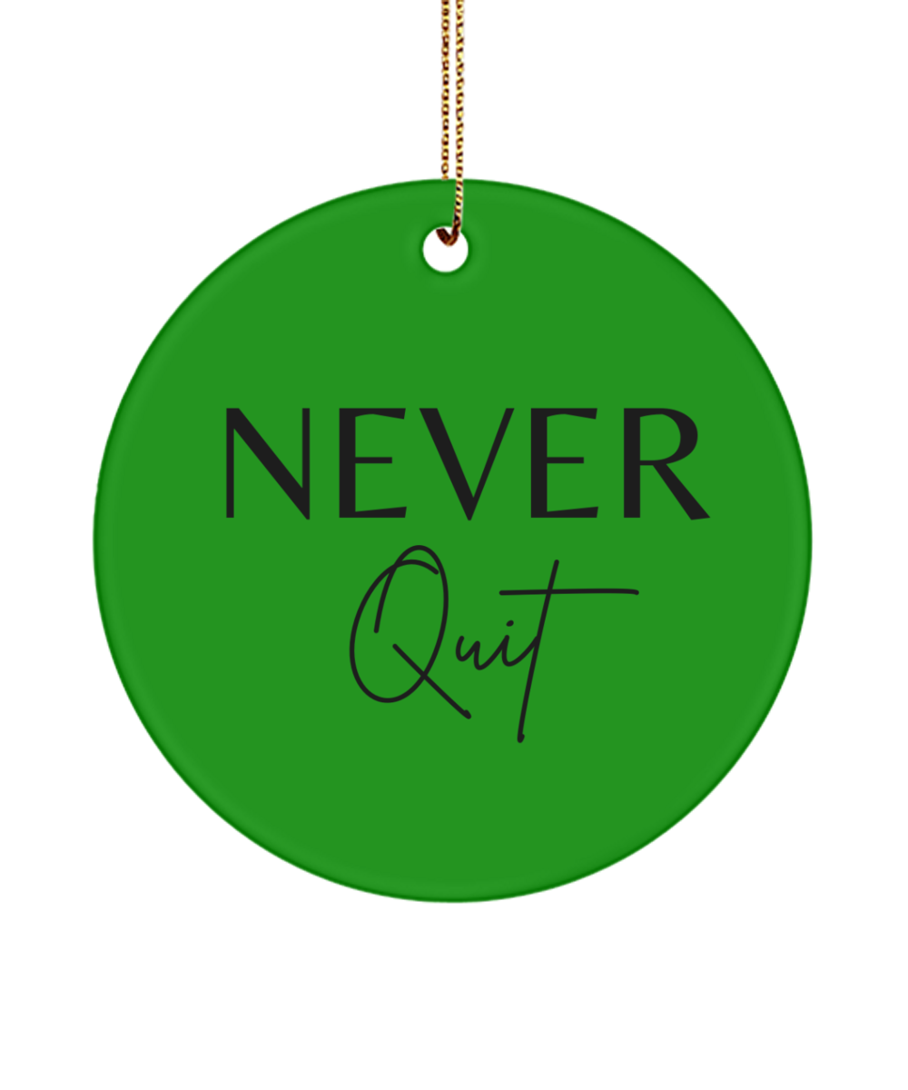 Holiday Joy in Ornament Form, green , Motivational Inspirational Christmas Holiday Ornament. Model 60096