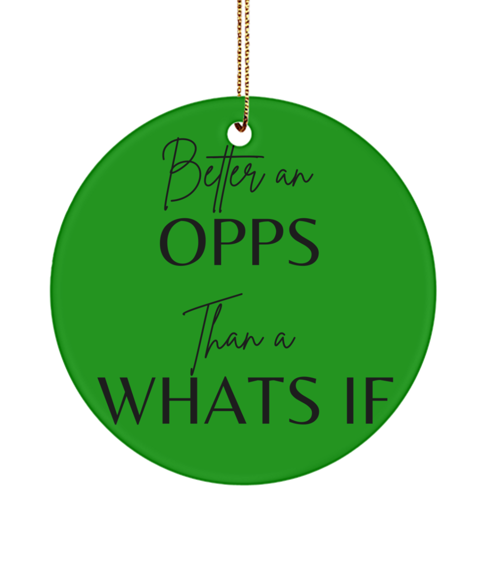 Inspire the Holidays with this Decor, green , Motivational Inspirational Christmas Holiday Ornament. Model 60096