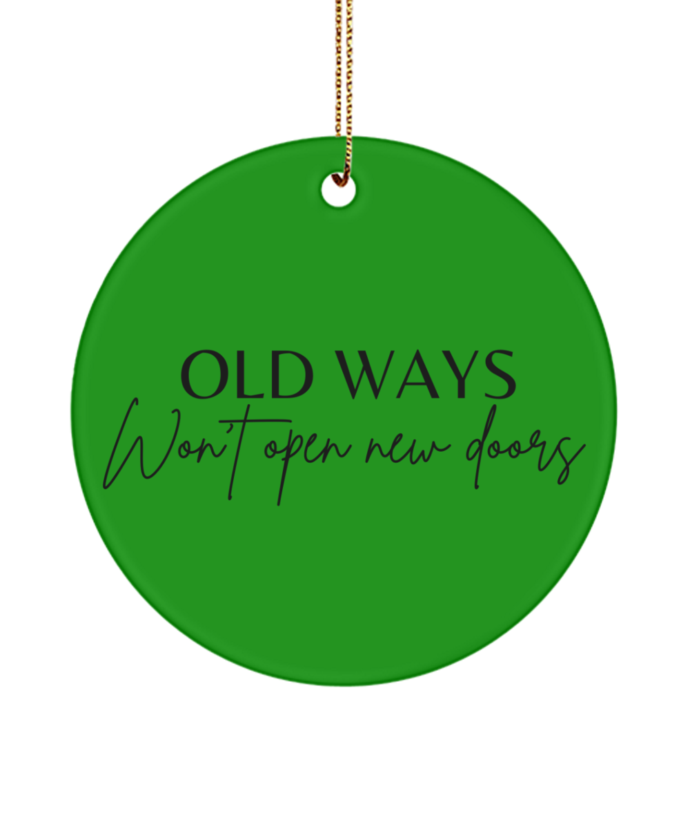 Christmas Magic, Inspiration Engraved, green , Motivational Inspirational Christmas Holiday Ornament. Model 60096