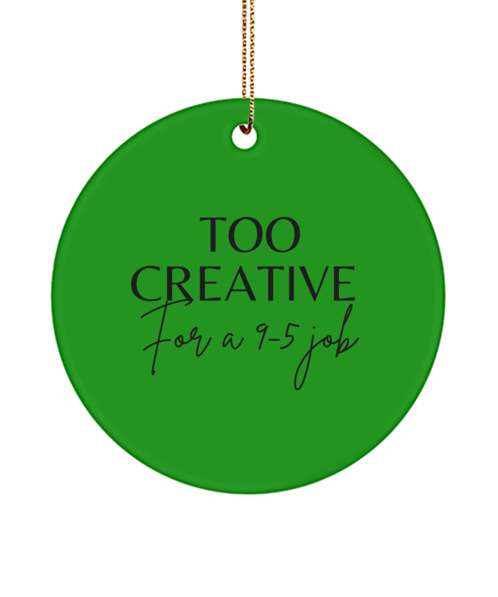Festive Inspiration: Christmas Keepsake, green , Motivational Inspirational Christmas Holiday Ornament. Model 60096