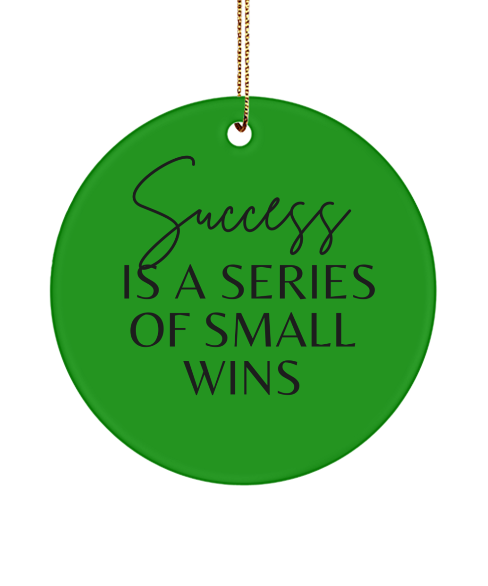 Motivational Magic: Christmas Keepsake, green , Motivational Inspirational Christmas Holiday Ornament. Model 60096