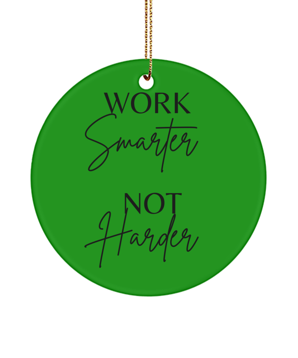 Christmas Dreams Come True: Ornament, green , Motivational Inspirational Christmas Holiday Ornament. Model 60096