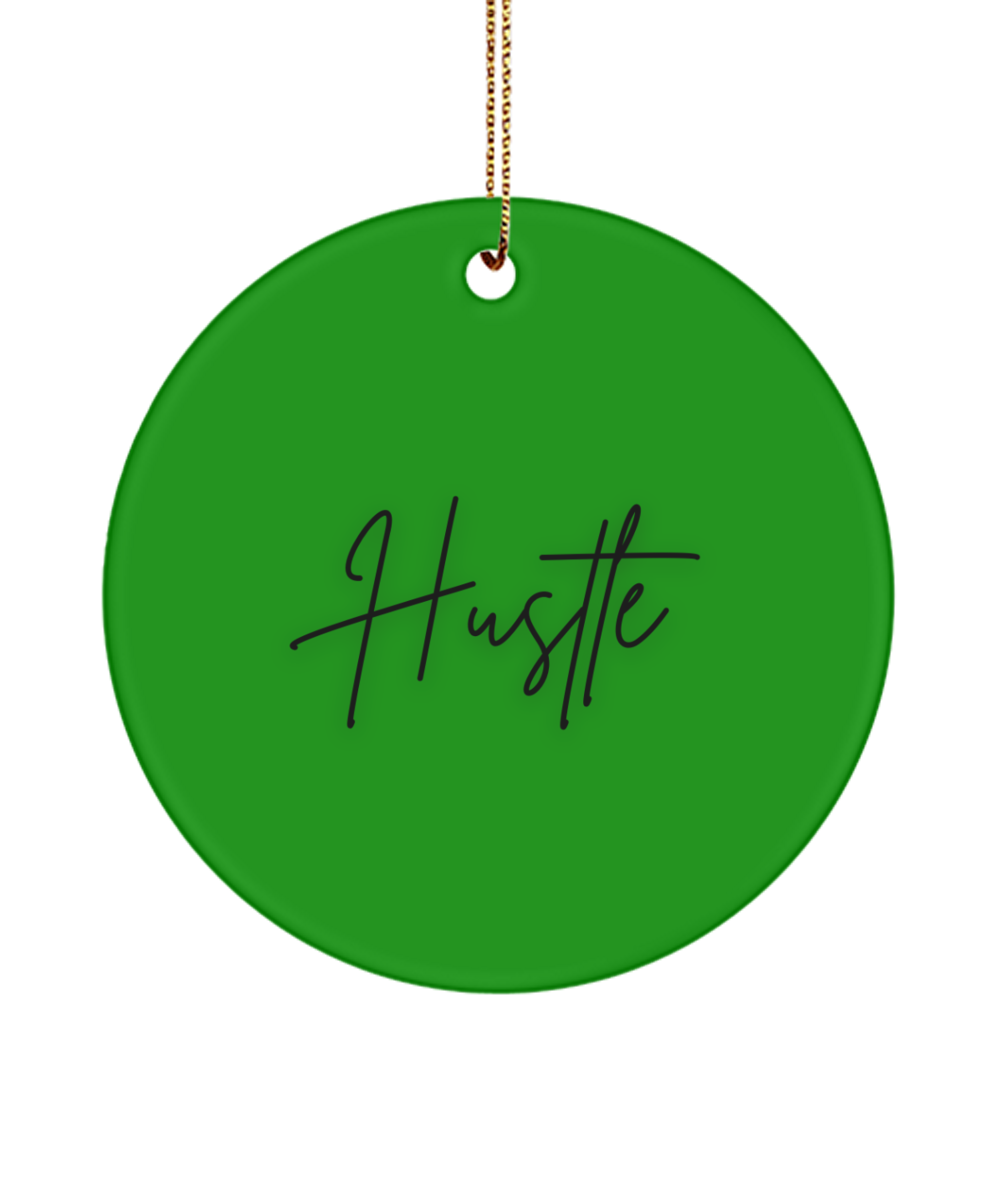 Holiday Happiness: Inspirational Keepsake, green , Motivational Inspirational Christmas Holiday Ornament. Model 60096