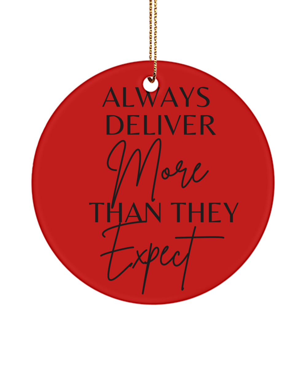 Dream Big, Shine Bright: Inspirational Decor, red, Motivational Inspirational Christmas Holiday Ornament. Model 60096