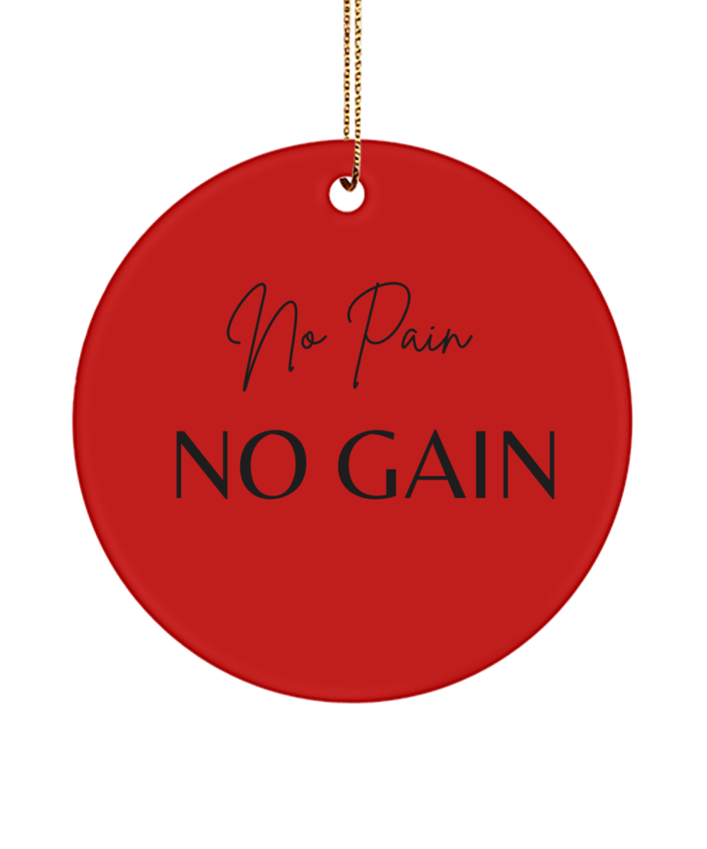 Shine Bright with Motivation this Christmas, red, Motivational Inspirational Christmas Holiday Ornament. Model 60096