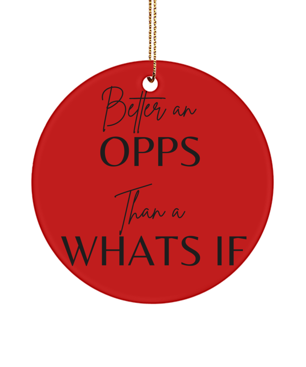 Inspire the Holidays with this Decor, red, Motivational Inspirational Christmas Holiday Ornament. Model 60096