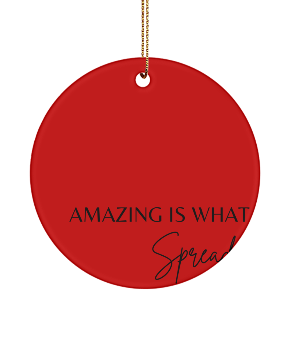Inspirational Moments for the Holidays, red, Motivational Inspirational Christmas Holiday Ornament. Model 60096