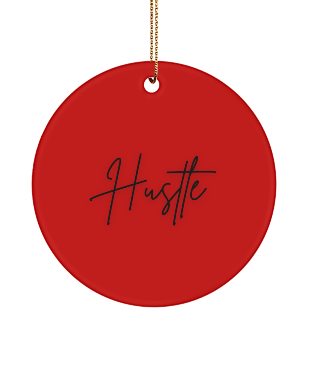 Holiday Happiness: Inspirational Keepsake, red, Motivational Inspirational Christmas Holiday Ornament. Model 60096