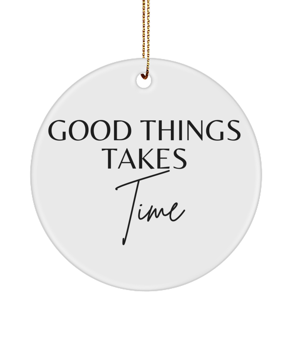 Motivate Your Holidays: Inspirational Ornament, white, Motivational Inspirational Christmas Holiday Ornament. Model 60096