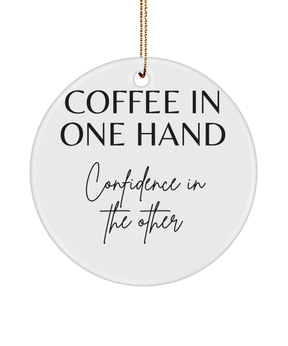 Inspiration for a Merry Christmas, white, Motivational Inspirational Christmas Holiday Ornament. Model 60096