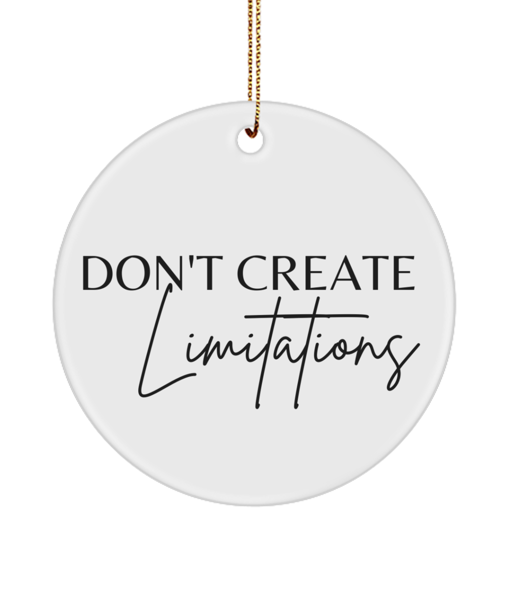 Christmas Dreams Come True: Ornament, white, Motivational Inspirational Christmas Holiday Ornament. Model 60096