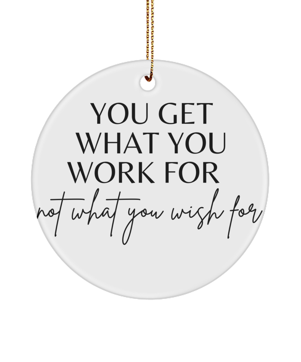 Motivational Moments: Xmas Keepsake, white, Motivational Inspirational Christmas Holiday Ornament. Model 60096