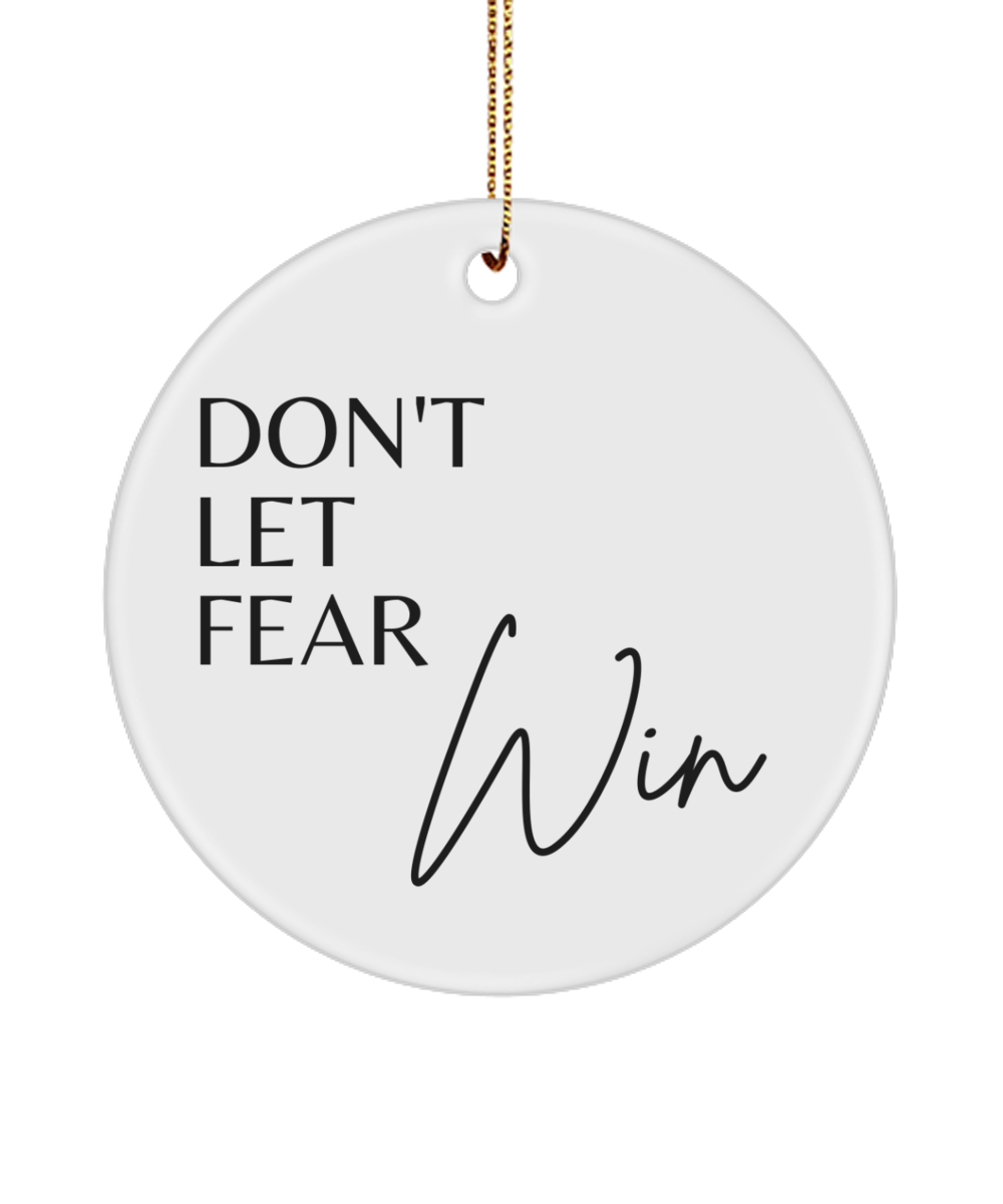 Christmas Cheer, Inspiration Near, white, Motivational Inspirational Christmas Holiday Ornament. Model 60096