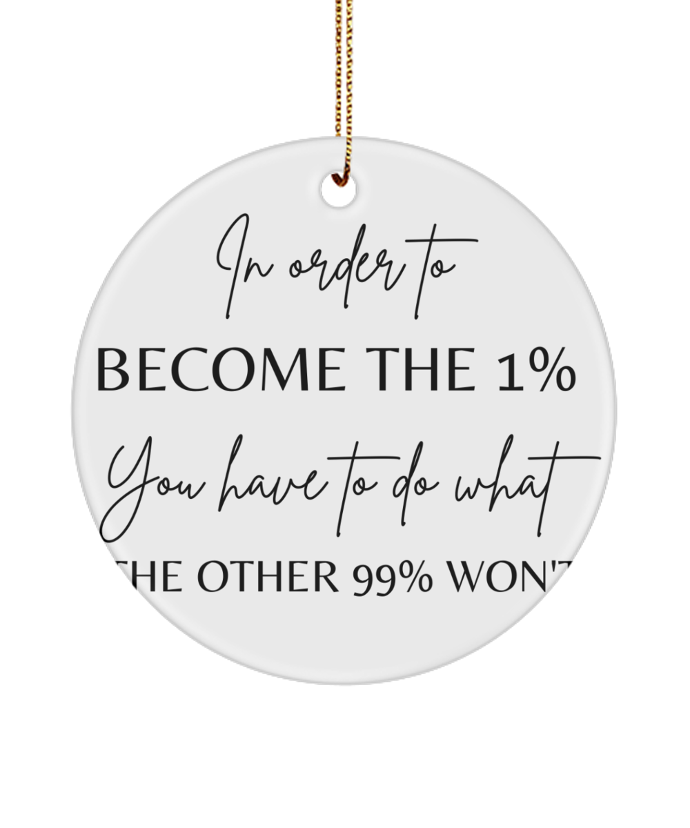 Christmas Wishes Granted: Xmas Ornament, white, Motivational Inspirational Christmas Holiday Ornament. Model 60096