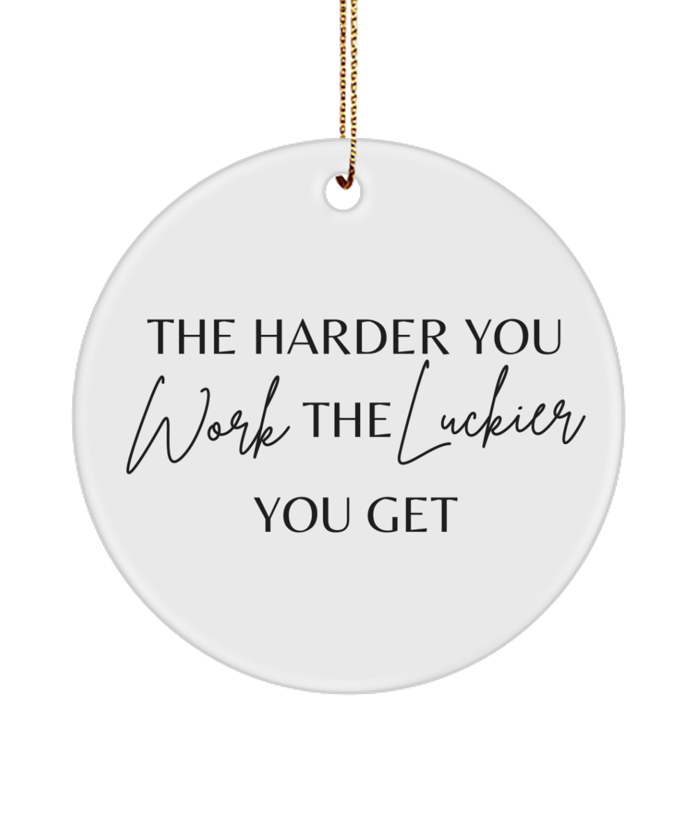 Dream Big, Shine Bright: Inspirational Decor, white, Motivational Inspirational Christmas Holiday Ornament. Model 60096