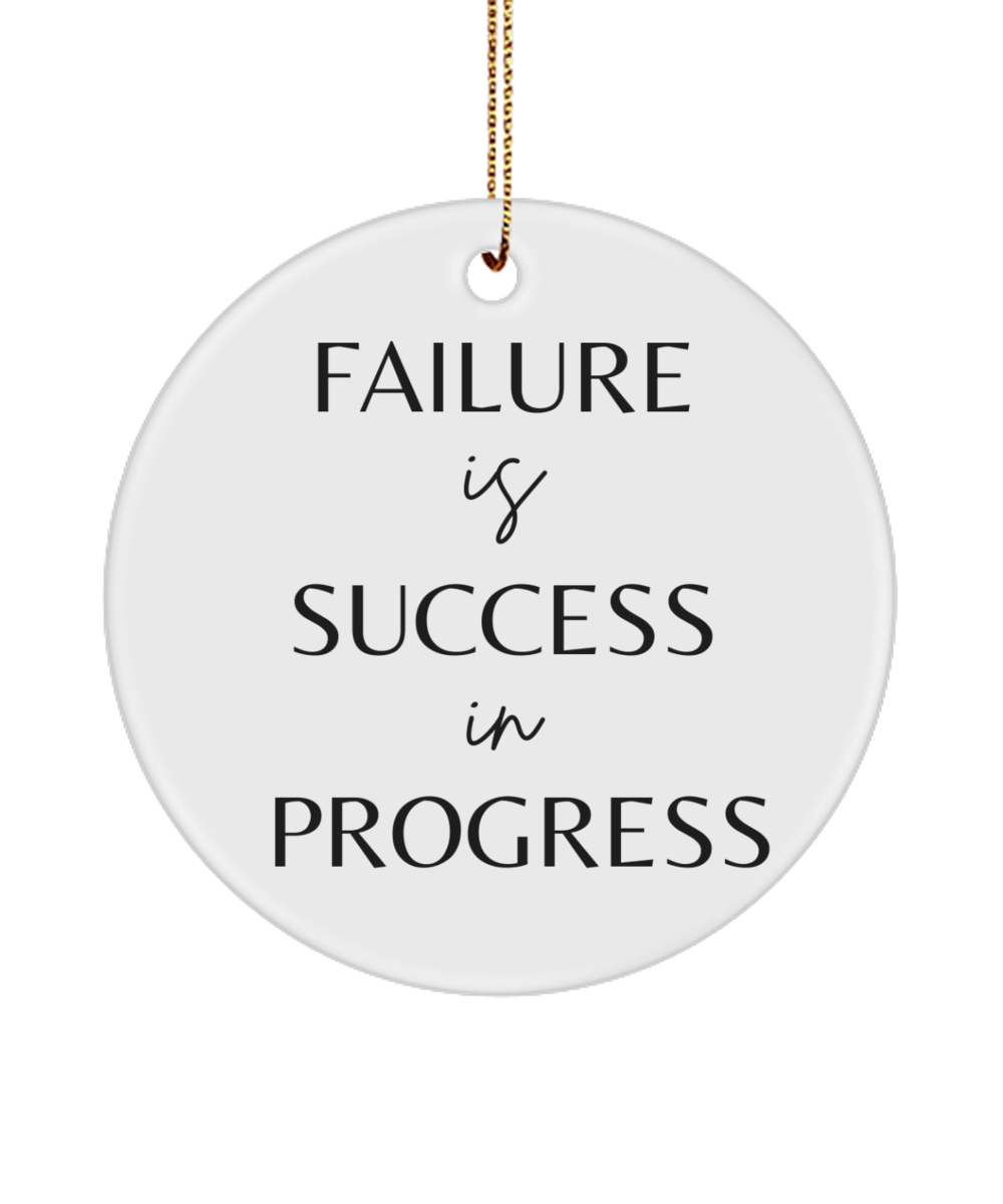 Inspiration for a Merry Christmas, white, Motivational Inspirational Christmas Holiday Ornament. Model 60096