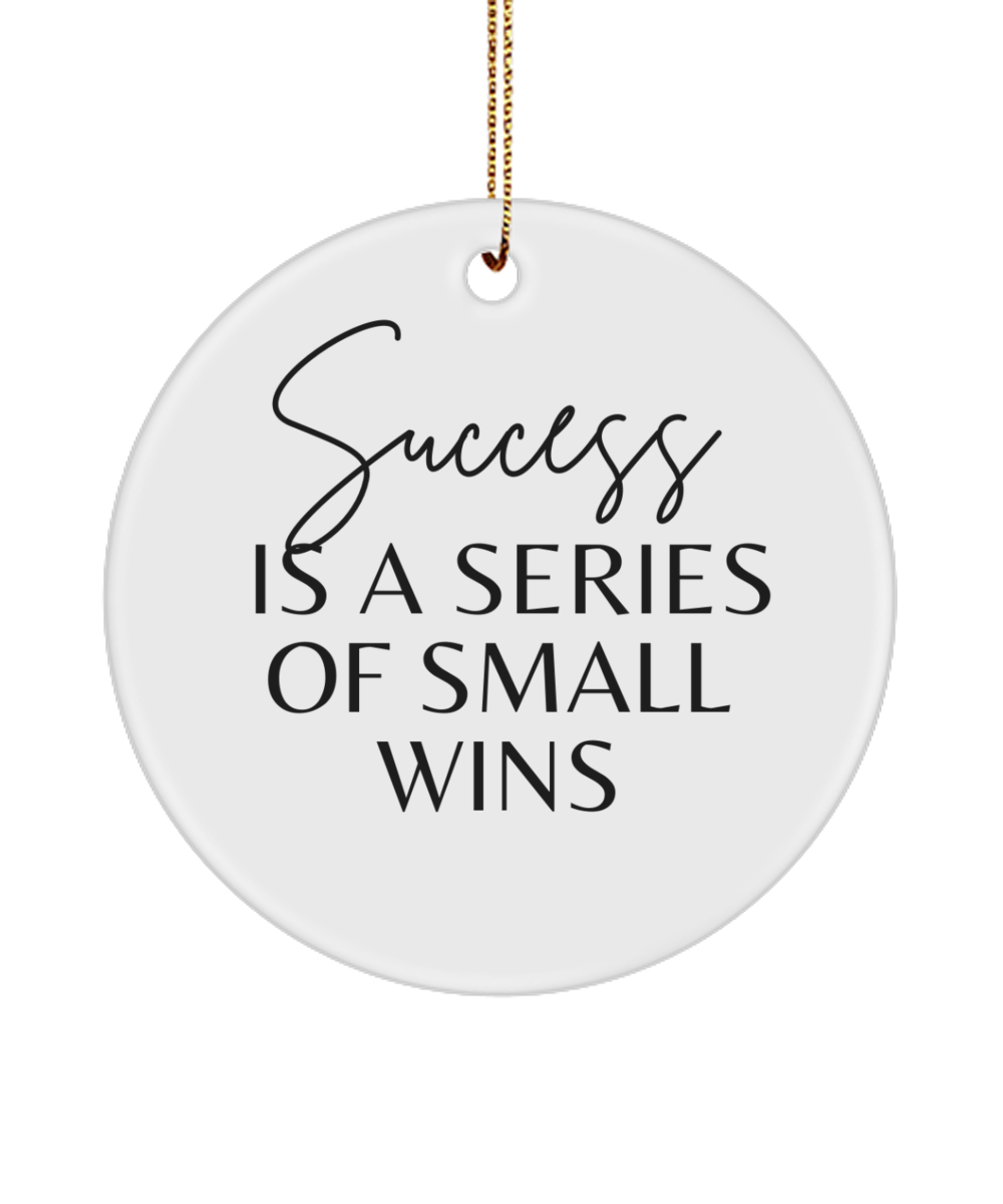 Motivational Magic: Christmas Keepsake, white, Motivational Inspirational Christmas Holiday Ornament. Model 60096