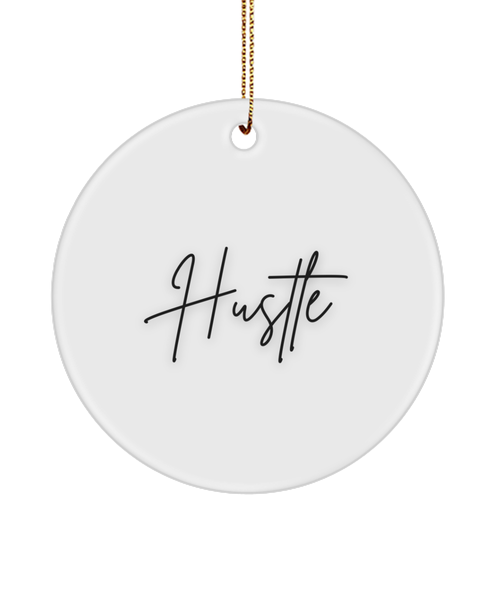 Holiday Happiness: Inspirational Keepsake, white, Motivational Inspirational Christmas Holiday Ornament. Model 60096