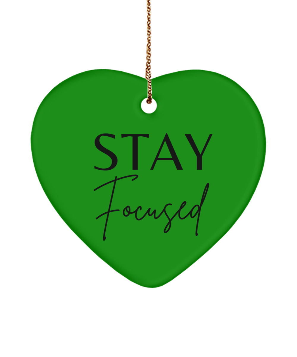 Christmas Magic in Every Word, green , Motivational Christmas Holiday heart Shape Ornament. Model 60097