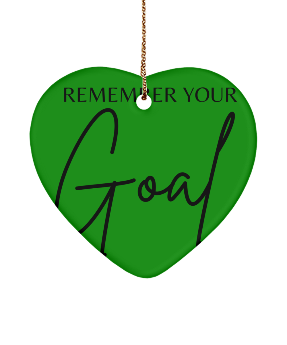 Holiday Blessings: Inspirational Ornament, green , Motivational Christmas Holiday heart Shape Ornament. Model 60097