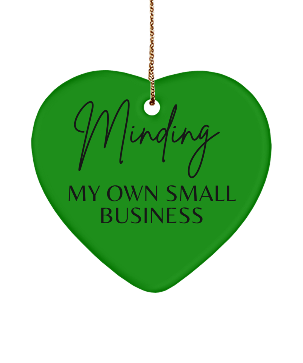 Inspirational Moments to Cherish, green , Motivational Christmas Holiday heart Shape Ornament. Model 60097