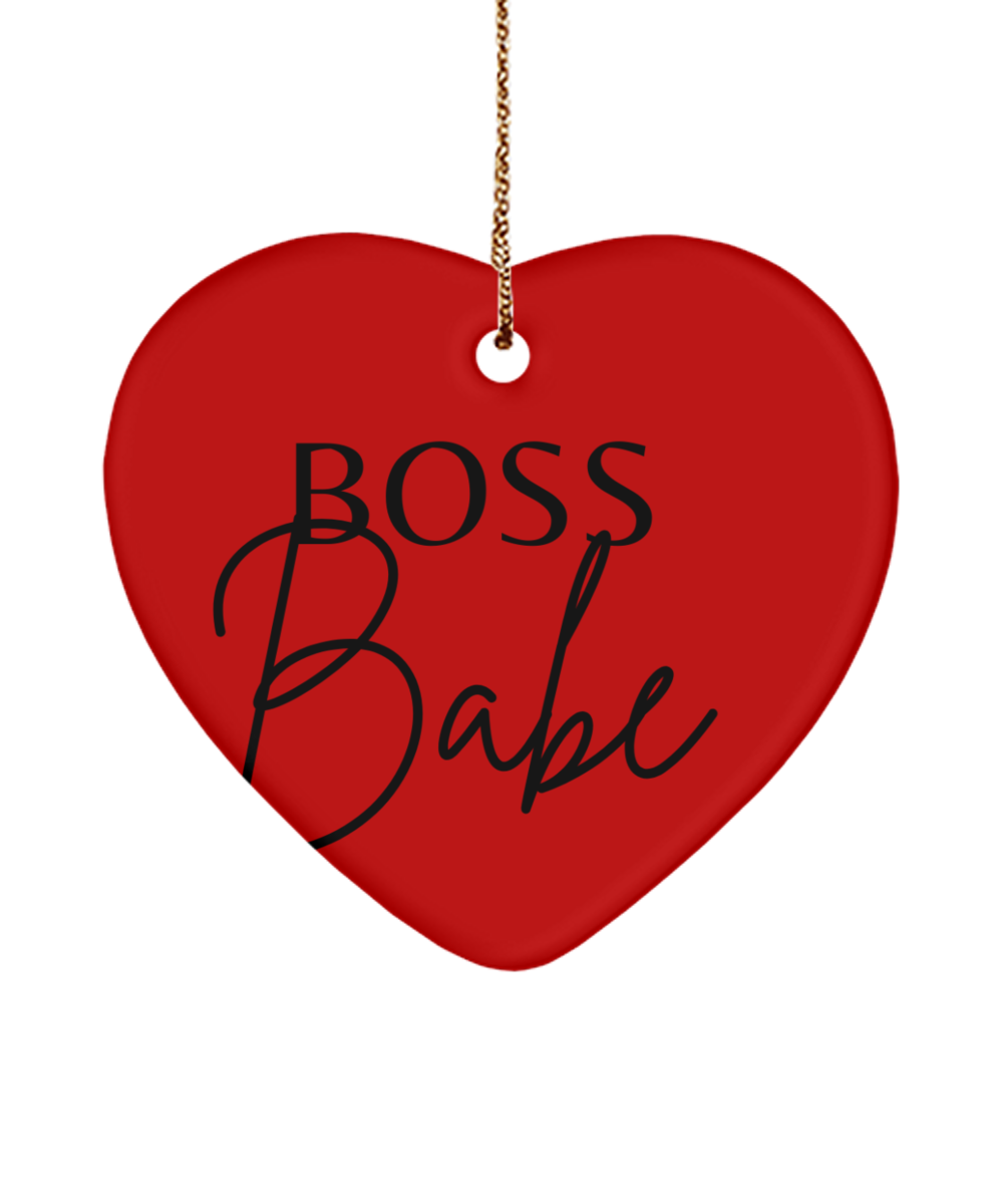 Embrace Joy and Inspiration this Christmas, red, Motivational Christmas Holiday heart Shape Ornament. Model 60097