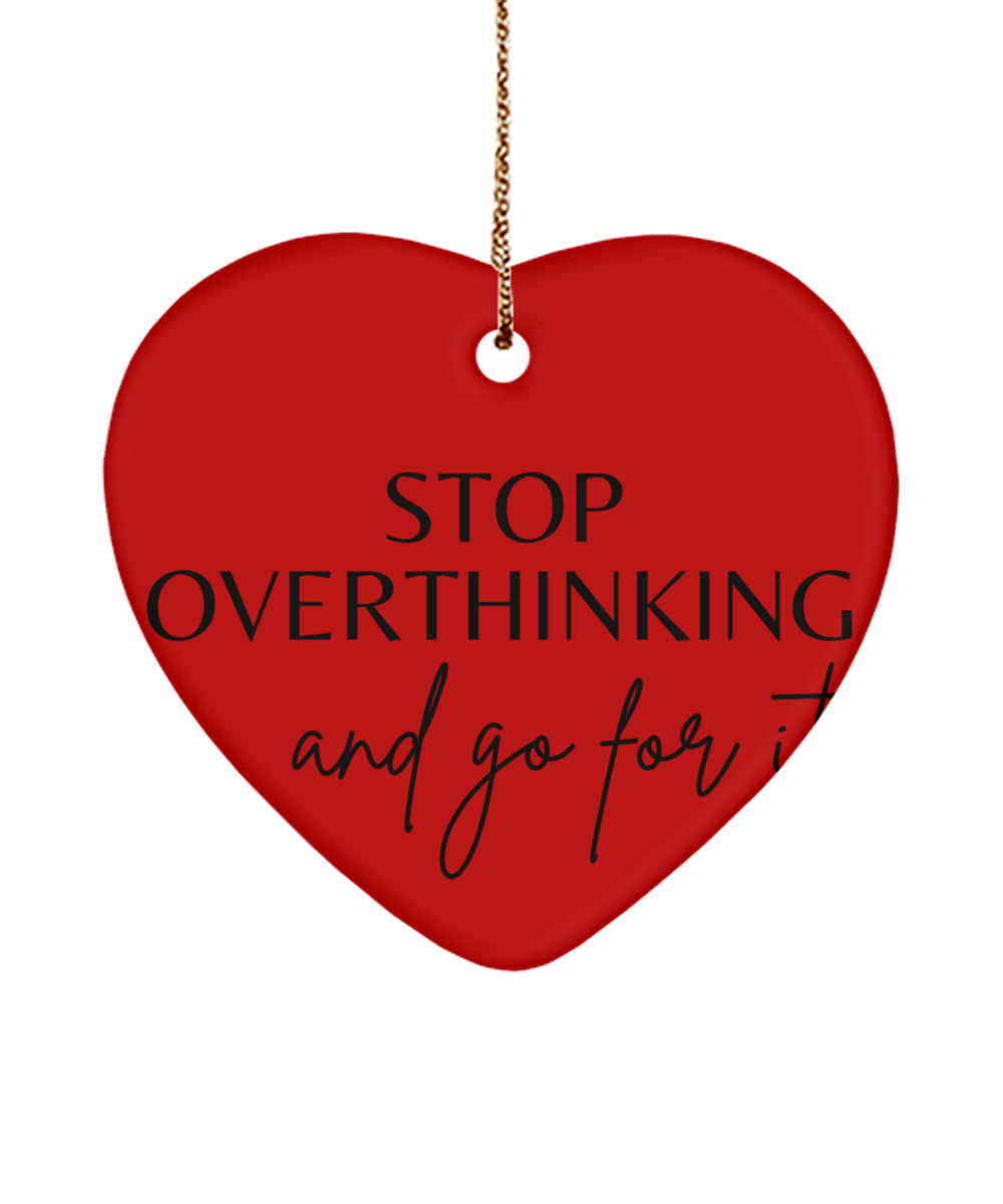 Uplift Your Spirit this Holiday Season, red, Motivational Christmas Holiday heart Shape Ornament. Model 60097