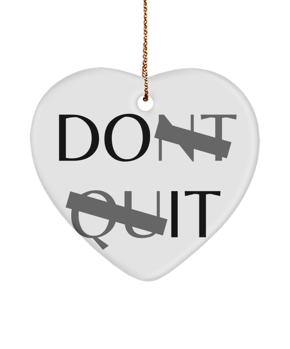 Holiday Bliss: Inspirational Christmas Ornament, white, Motivational Christmas Holiday heart Shape Ornament. Model 60097