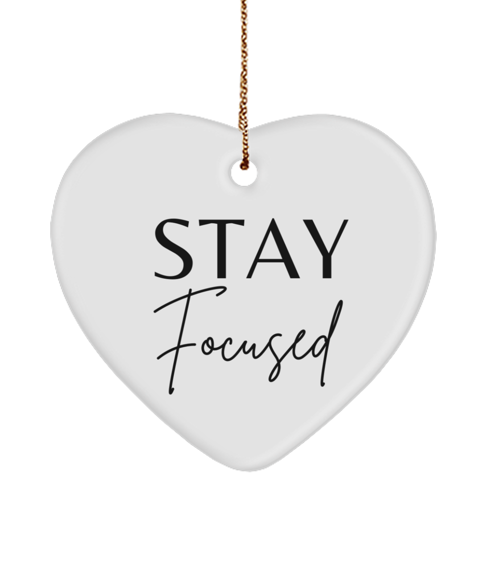 Christmas Magic in Every Word, white, Motivational Christmas Holiday heart Shape Ornament. Model 60097
